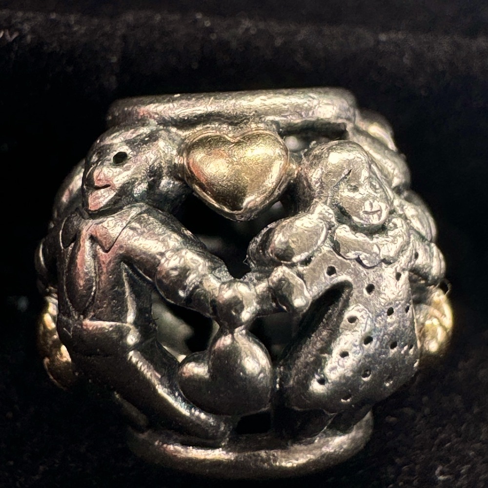 Authentic Pandora Family Forever Charm Two Tone Retired